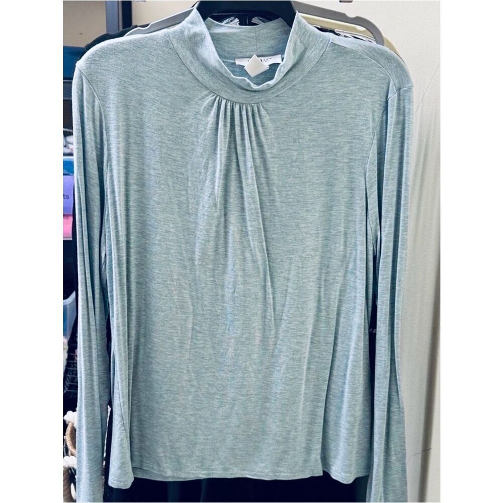 White House Black Market, Women's Blue/green Long Sleeve Top, large